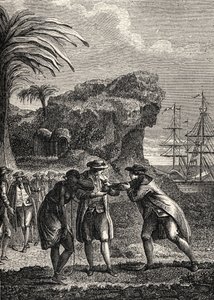 Colonie francesi: vendita di schiavi neri da French School