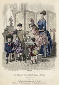 Tavola di moda francese, fine XIX secolo
