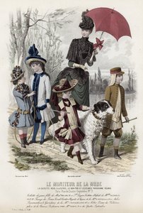 Tavola di moda francese, fine XIX secolo da French School