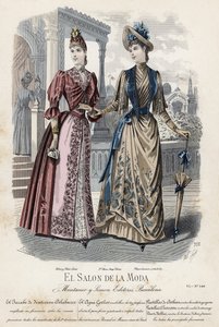 Tavola di moda francese, fine XIX secolo da French School