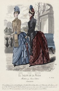 Tavola di moda francese, fine XIX secolo da French School