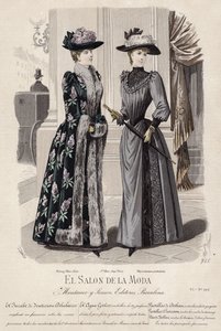 Tavola di moda francese, fine XIX secolo da French School