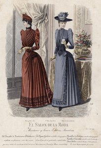 Tavola di moda francese, fine XIX secolo da French School