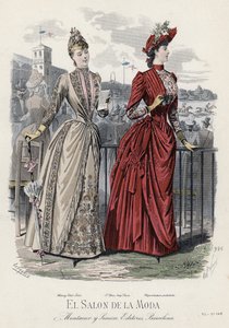 Tavola di moda francese, fine XIX secolo da French School