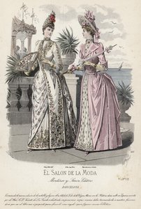 Tavola di moda francese, fine XIX secolo da French School