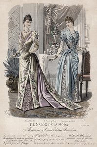 Tavola di moda francese, fine XIX secolo da French School