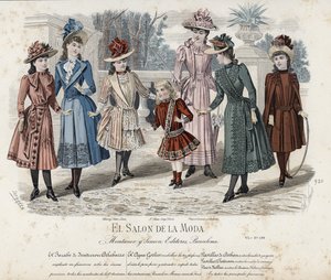 Tavola di moda francese, fine XIX secolo da French School