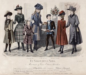 Tavola di moda francese, fine XIX secolo da French School