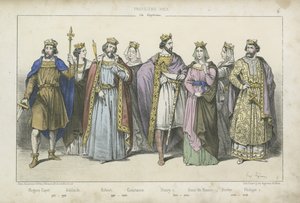 Re e regine francesi del X, XI e XII secolo da French School