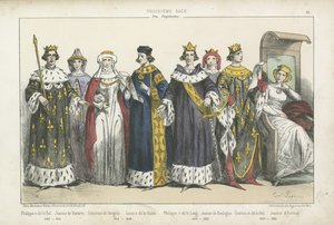 Re e regine francesi del XIII e XIV secolo da French School