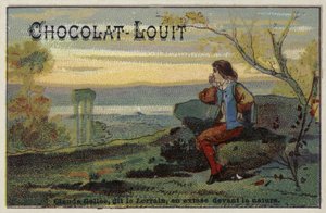 Il pittore paesaggista francese Claude Gellée, noto come Le Lorrain, in estasi davanti alla natura da French School