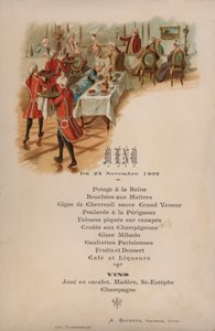 Menu francese per una cena