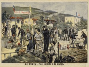 Truppe francesi a Chania, Creta, 1897 da French School
