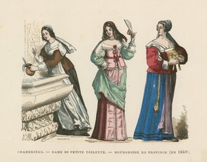 Costumi femminili francesi, XVII secolo da French School