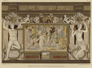 Affresco nel Castello di Fontainebleau, Francia, XVI secolo