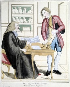 Dai supporti della chicana, liberaci Signore: Caricatura sulla tassa di caccia, fine XVIII secolo da French School