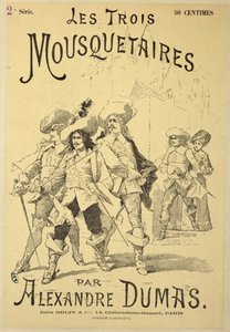 Copertina di una serializzazione de I tre moschettieri di Alexandre Dumas padre (1803-70) fine XIX secolo da French School