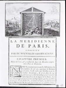 Prima pagina del primo capitolo di La Meridienne de Paris di Cesar-Francois Cassini de Thury