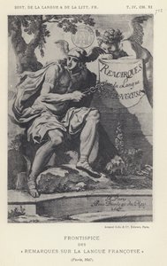 Frontespizio delle Remarques sur la langue francoyse, Parigi da French School