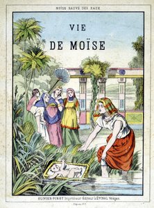 Frontespizio del libro "Vita di Mosè", ed. Olivier Pinot, Epinal, fine XIX secolo da French School