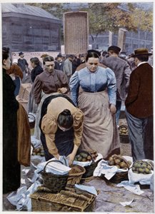 Mercanti di frutta rue Rambuteau (Halles) da French School