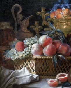 Vaso di frutta e cestino (dettaglio) da French School