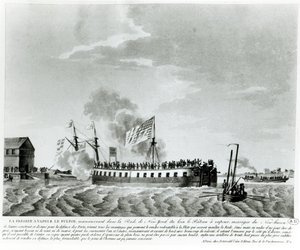 Nave da guerra a vapore di Fulton, Fulton the First, progettata e costruita da Robert Fulton per la difesa di New York nella guerra del 1812
