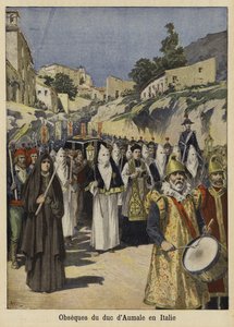 Funerale del Duca di Aumale, Italia, 1897