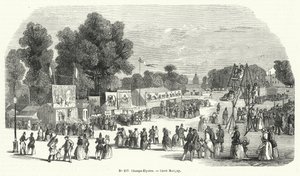 Luna park sul Carre Marigny, Champs Elysees, Parigi da French School