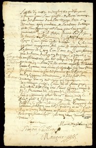 Contratto di commercio di pellicce tra Francois Francoeur e quattro voyageurs per il trasporto di merci e l