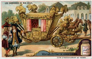 Carrozza di gala di Luigi XIV - cromolitografia Liebig, inizio XX secolo