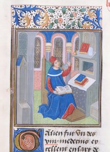 Galeno, da Histoire des Philosophes, fine XV secolo da French School