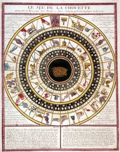 Gioco del gufo, immagine di Epinal del XIX secolo da French School