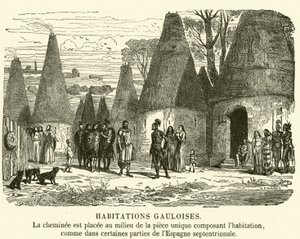 Case galliche (incisione) da French School