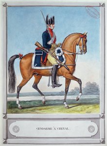 Gendarme a cavallo, c. 1812 da French School