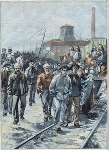 Sciopero generale dei minatori nel nord della Francia, in "Le Petit Parisien"