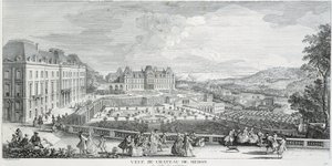 Vista generale del Castello di Meudon da French School