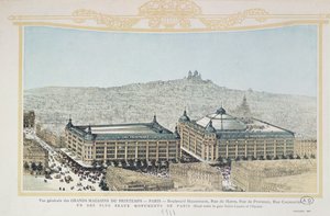 Veduta generale del grande magazzino parigino Printemps, 1911 da French School