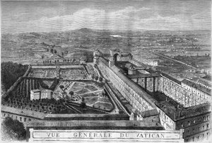 Vista generale del Palazzo Vaticano da French School