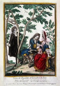 Gentiluomo che corteggia una signora all