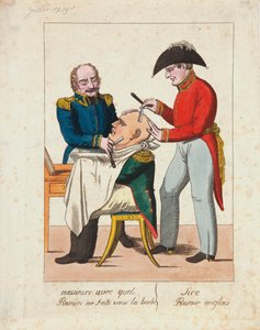 Signori, cosa usate per radermi la barba? Rasoio inglese, signore da French School