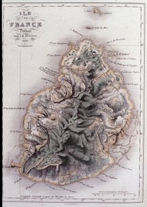Carta geografica di Mauritius (Antica Isola di Francia) da French School