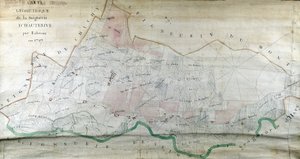 Mappa geometrica della signoria di Hauterive di Labrune nel 1787 da French School