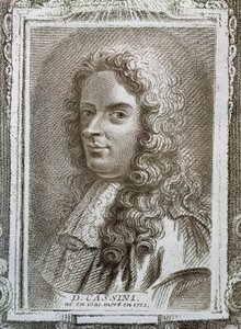 Giovanni Domenico Cassini (1625-1712), illustrazione da Histoire des Mathématiciens di Alexandre Saverien (1720-1805), pubblicato a Parigi nel 1766 da French School