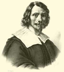 Giovanni Francesco Barbieri, conosciuto come Guercino, o il Guercino, ritratto da French School