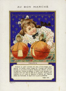Ragazza che gioca con bambole rotolanti, Poupee da French School