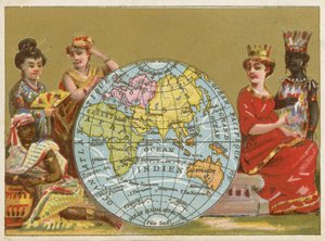 Globo - carta commerciale francese del XIX secolo da French School