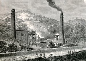 Miniera di Glyn-pit vicino a Pontypool, Inghilterra da French School