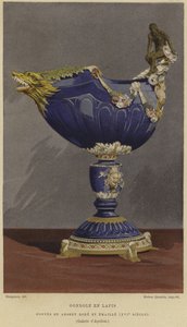 Coppa in lapislazzuli a forma di gondola montata in argento dorato e smaltato, XVI secolo da French School