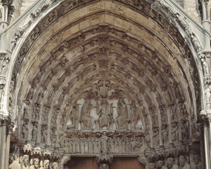 Arte gotica: Timpano della baia centrale del portale sud della Basilica di Notre Dame de Chartres
